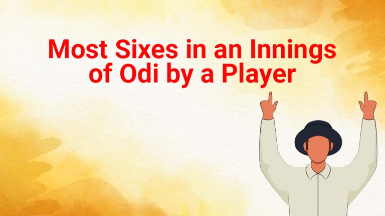 Most Sixes In An Innings Of ODI By A Player