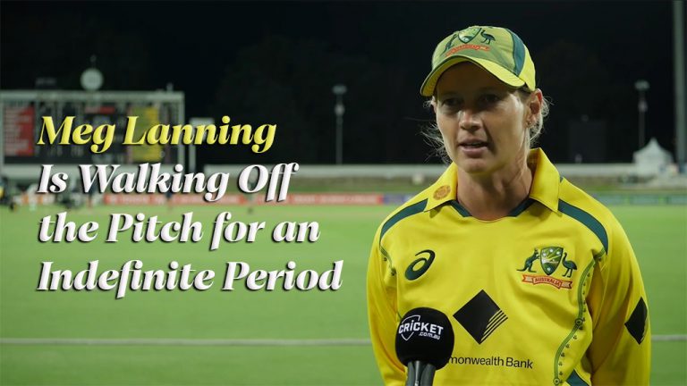 MEG LANNING IS WALKING OFF THE PITCH FOR AN INDEFINITE PERIOD