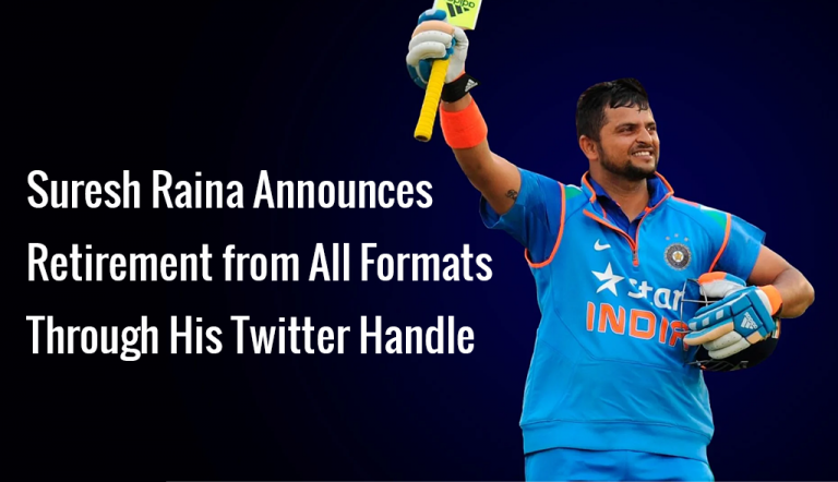 Suresh Raina Announces Retirement from All Formats Through His Twitter Handle