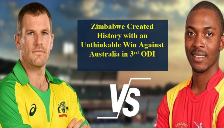 Zimbabwe Created History with an Unthinkable Win Against Australia in 3rd ODI