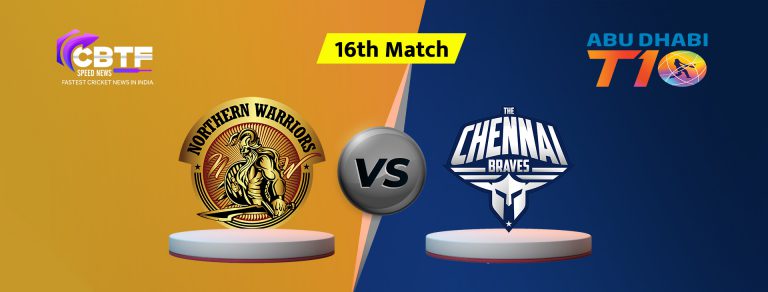 Northern Warriors Bundled Out Chennai Braves at 107 to Register a Win of 34 Runs