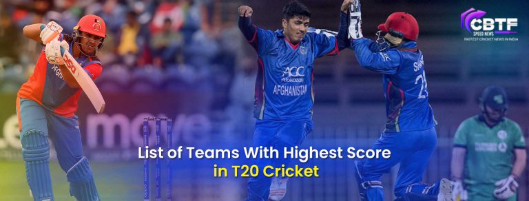 List of Teams With Highest Score in T20 Cricket