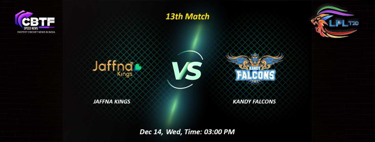 Lanka Premier Leagues, 13th Match: Kandy Falcons Won Against Jaffna Kings by 10 Runs
