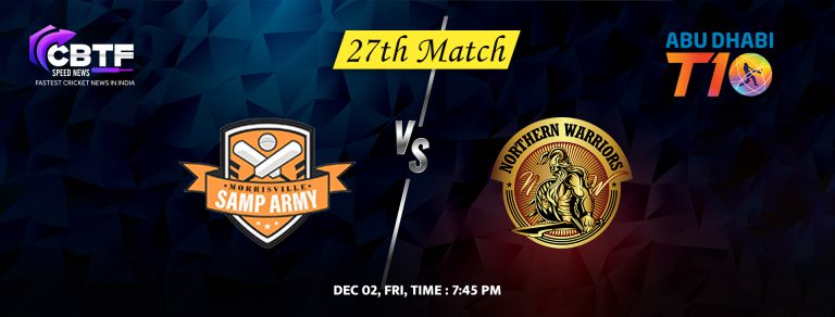 T10 League 2022 –  5-Wickets Victory for Morrisville Samp Army Against Northern Warriors