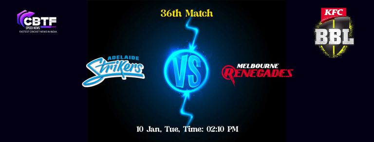 Big Bash League 2022-23: Adelaide Strikers Defeated Melbourne Renegades by 20 Runs