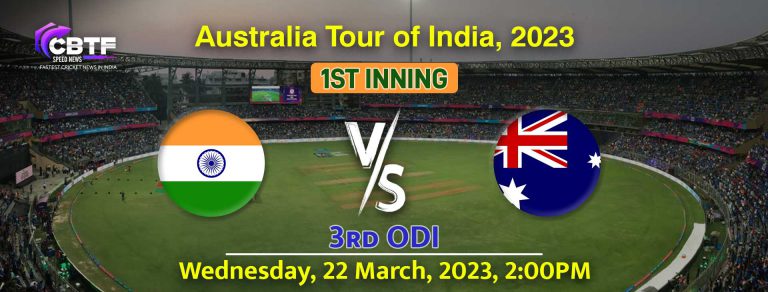 India vs Australia, 3rd ODI: Australia Posted 269 Runs; India Required 270 Runs