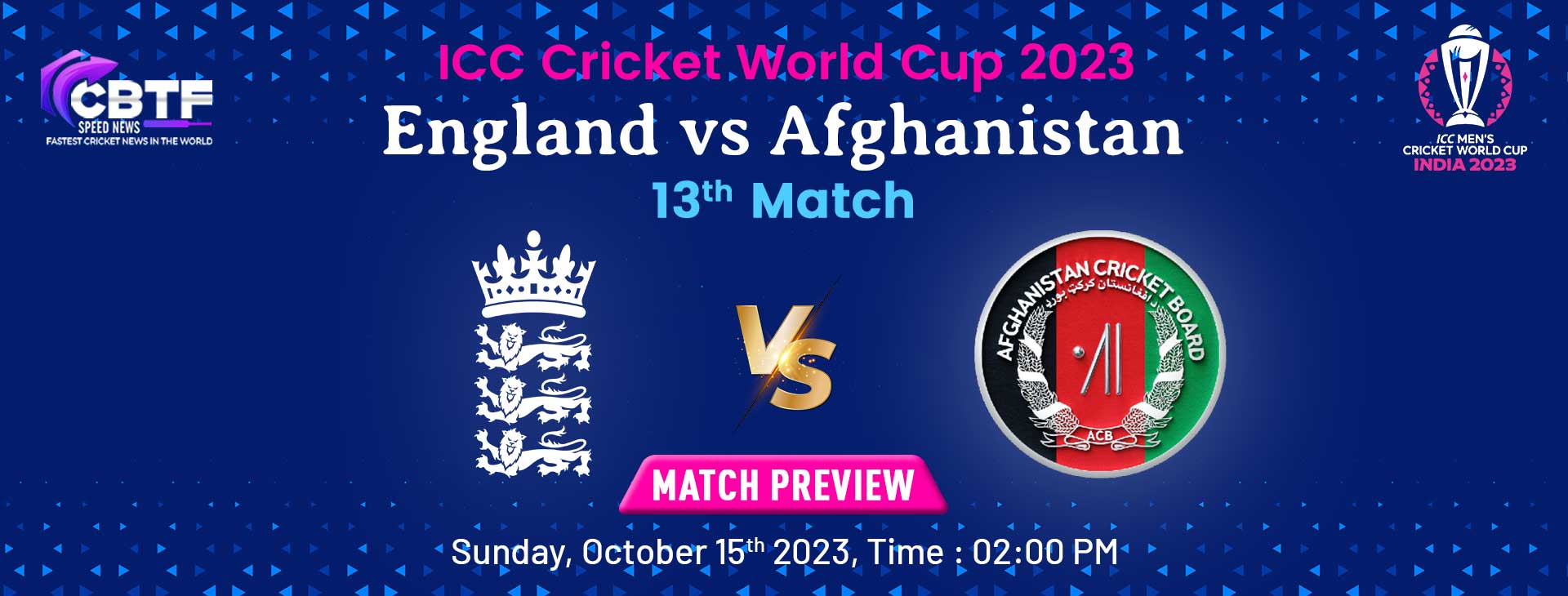 Icc Mens Cricket World Cup 2023 England Vs Afghanistan Match Preview 8334