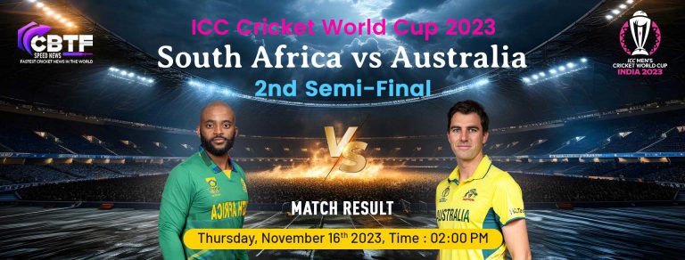ICC CWC Semi Final 2: Australia Will Face India In the Final; Beat SA by 3 Wickets