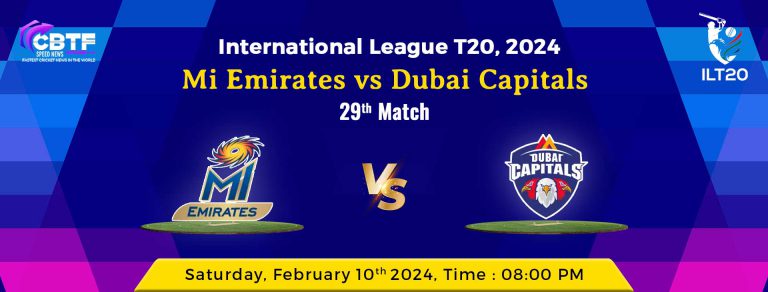 International League T20, 2024, MI Emirates vs Dubai Capitals, 29th Match, DC Won By 19 Runs