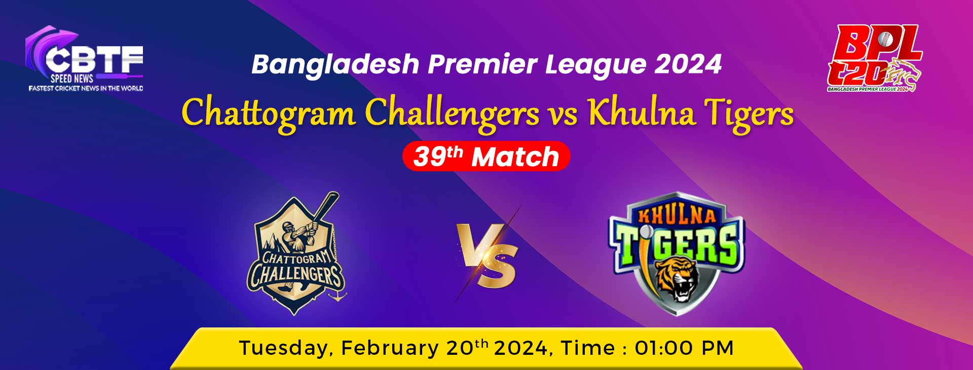 Bangladesh Premier League 2024, Chattogram Challengers Vs Khulna Tigers ...