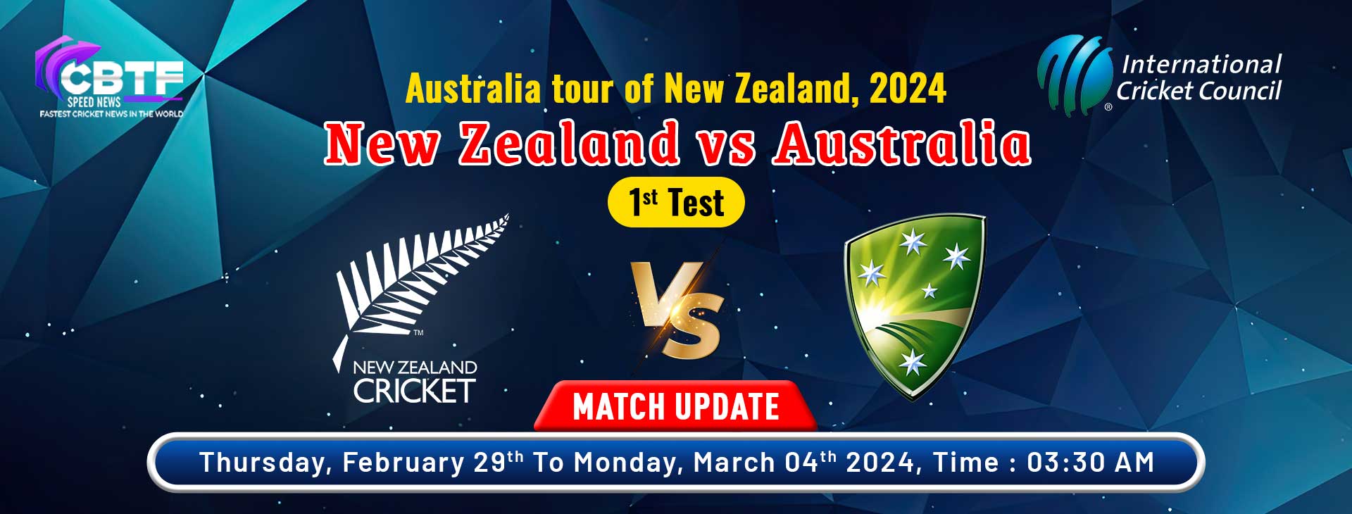 Australia tour of New Zealand, 2024, New Zealand vs Australia, 1st Test